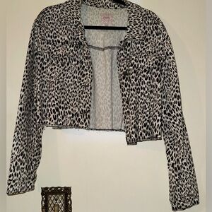 Candie's Monochrome Animal Print Jacket Y2K